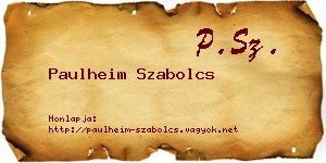 Paulheim Szabolcs névjegykártya