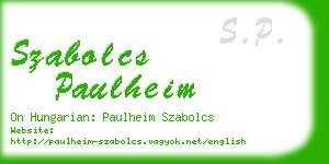 szabolcs paulheim business card